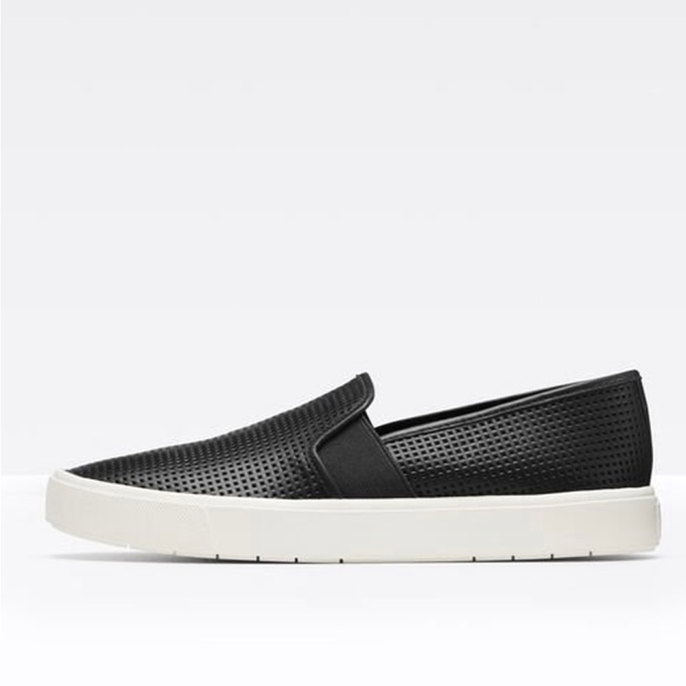 Vince Perforated Leather Blair Sneakers Black Sixe 7